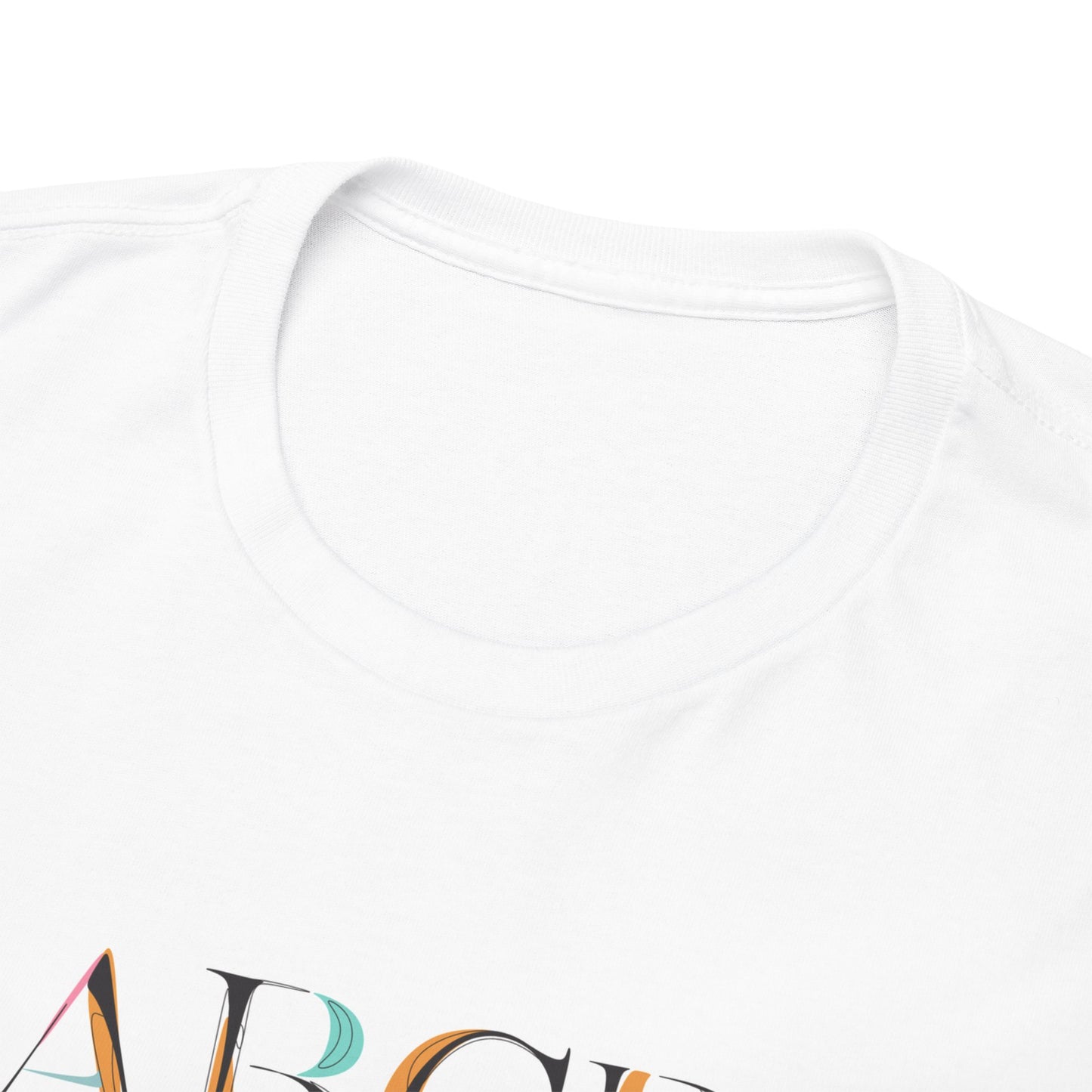 Alphabet T-Shirt - Colourful, ABC Letters Shirt, Unisex, Teachers Uniform