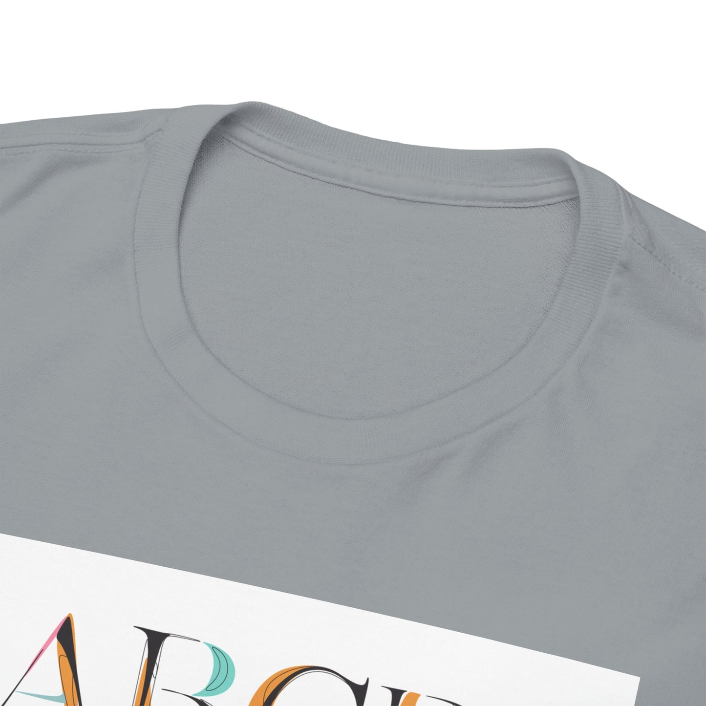 Alphabet T-Shirt - Colourful, ABC Letters Shirt, Unisex, Teachers Uniform