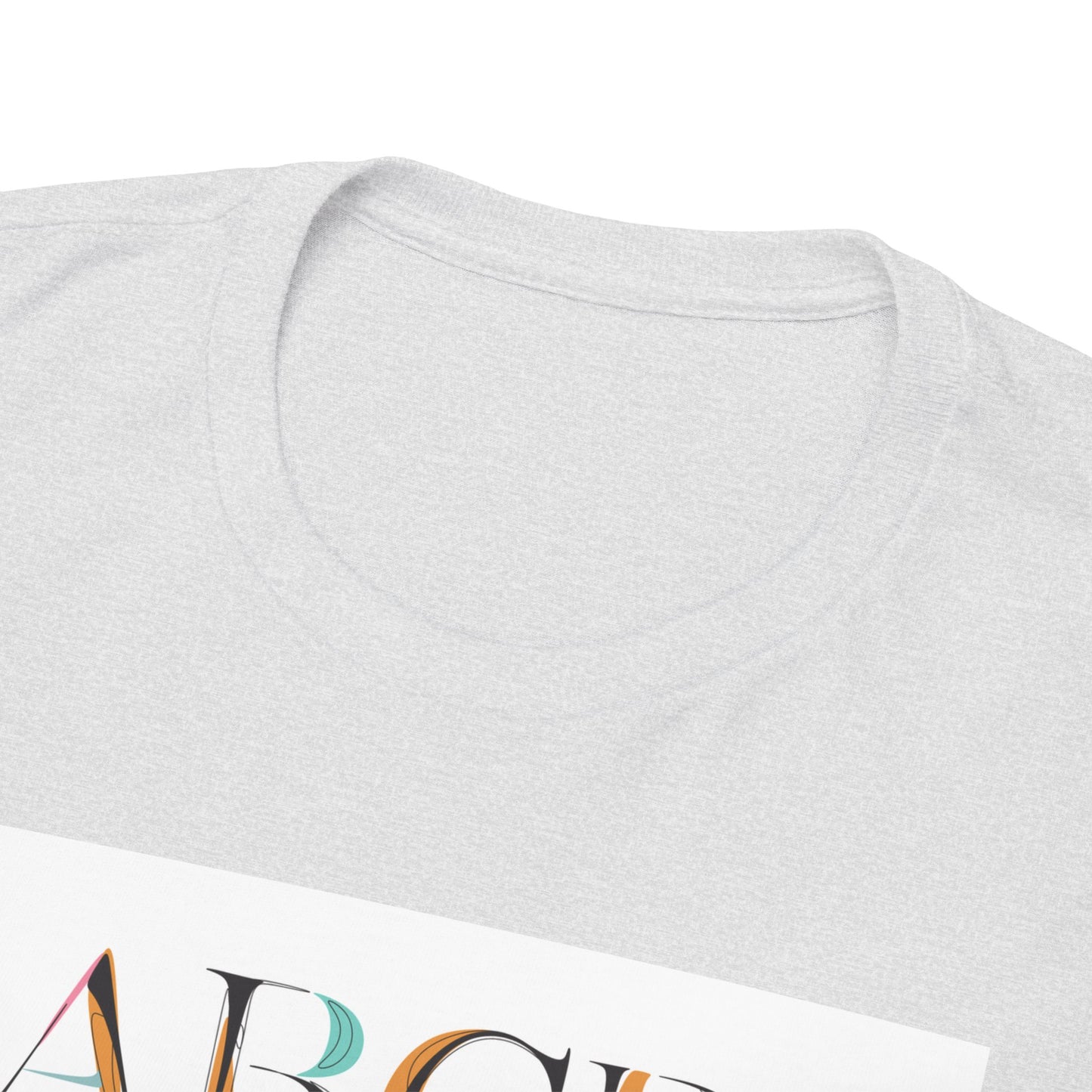 Alphabet T-Shirt - Colourful, ABC Letters Shirt, Unisex, Teachers Uniform