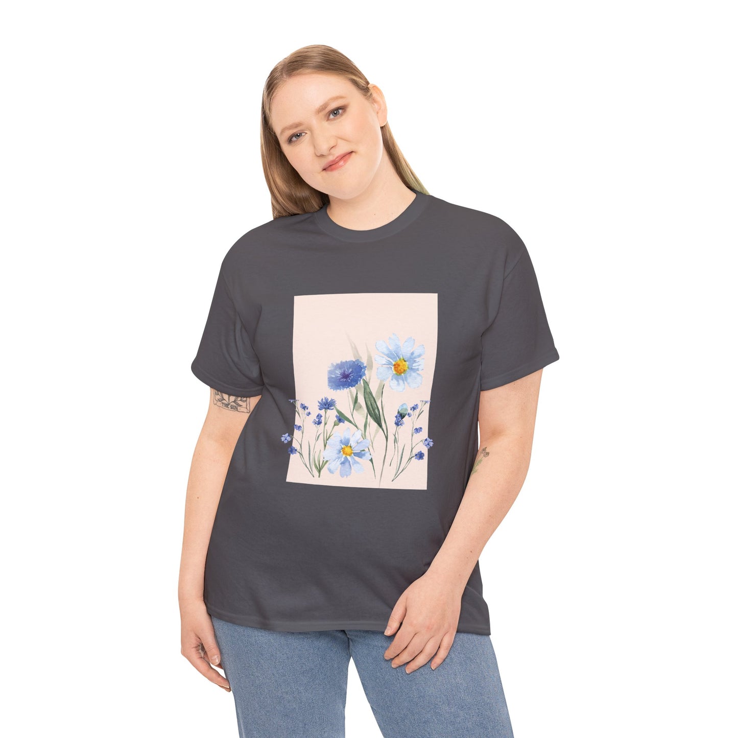 Flowers Tshirt, Boho Wildflowers Tshirt, Boho Flowers Shirt, Floral Nature Shirt, Art Nouveau Art Deco Shirt, Flowers Lover Graphic TeeShirt