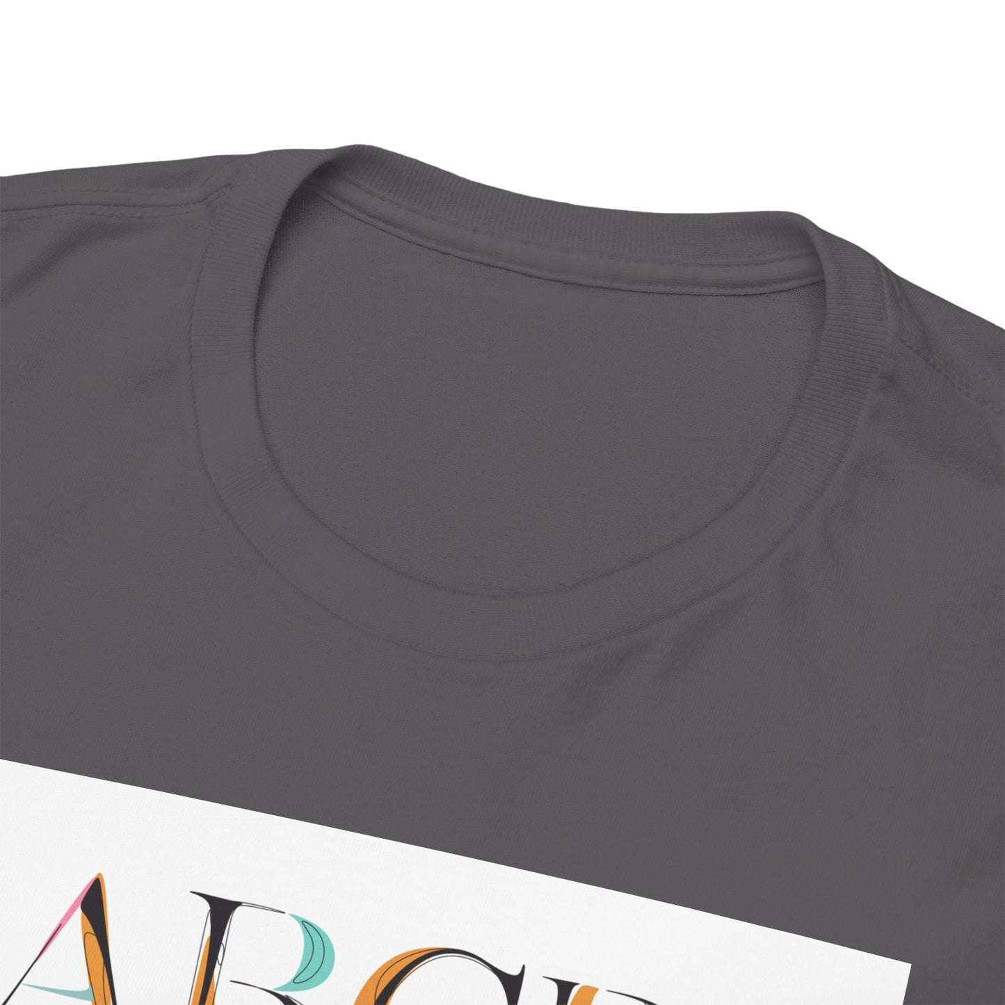 Alphabet T-Shirt - Colourful, ABC Letters Shirt, Unisex, Teachers Uniform