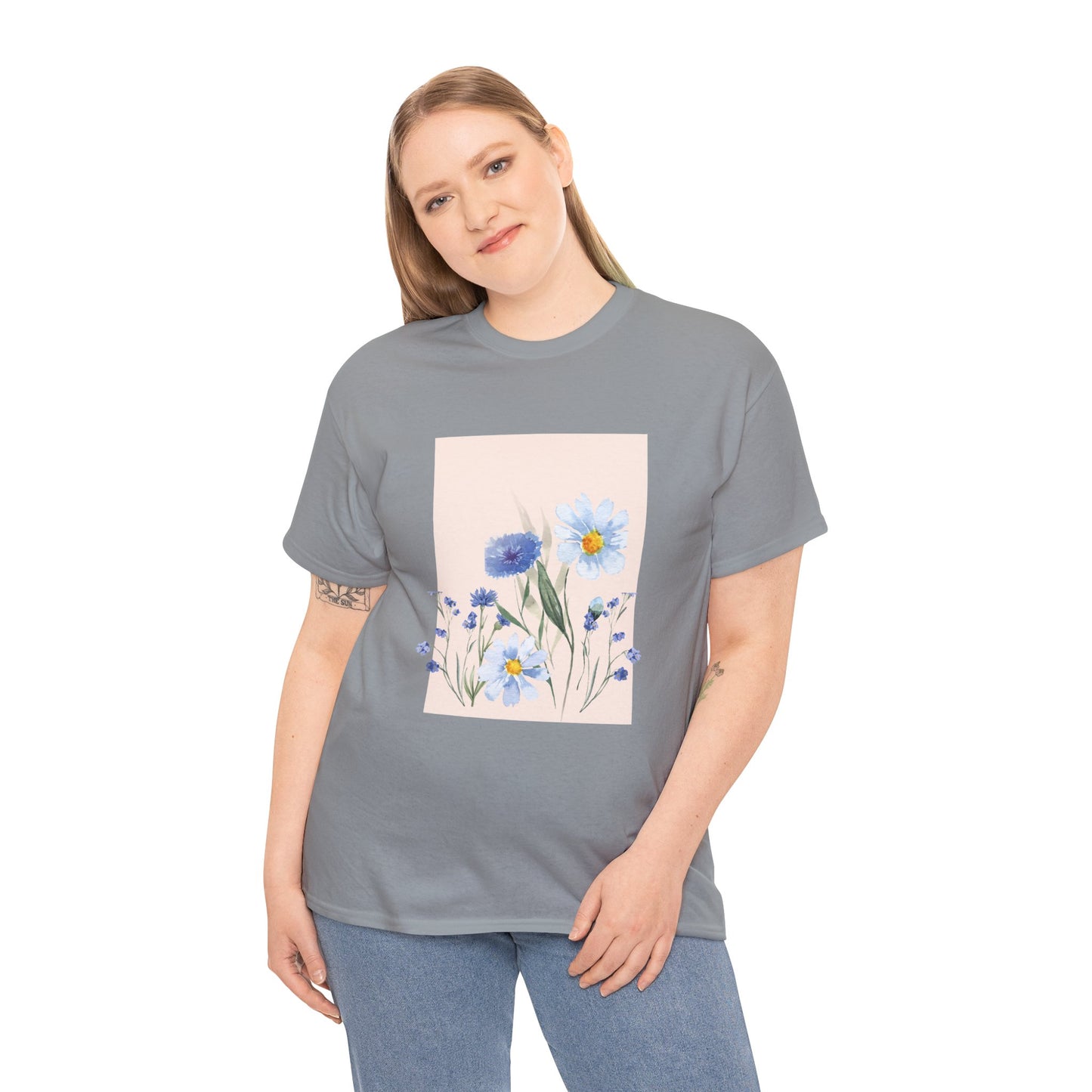 Flowers Tshirt, Boho Wildflowers Tshirt, Boho Flowers Shirt, Floral Nature Shirt, Art Nouveau Art Deco Shirt, Flowers Lover Graphic TeeShirt