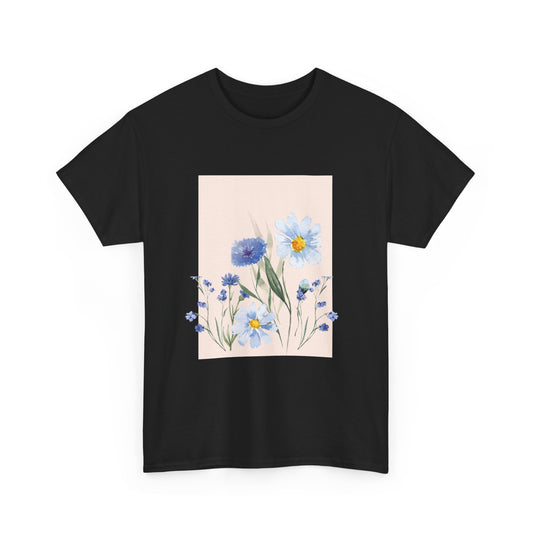 Flowers Tshirt, Boho Wildflowers Tshirt, Boho Flowers Shirt, Floral Nature Shirt, Art Nouveau Art Deco Shirt, Flowers Lover Graphic TeeShirt