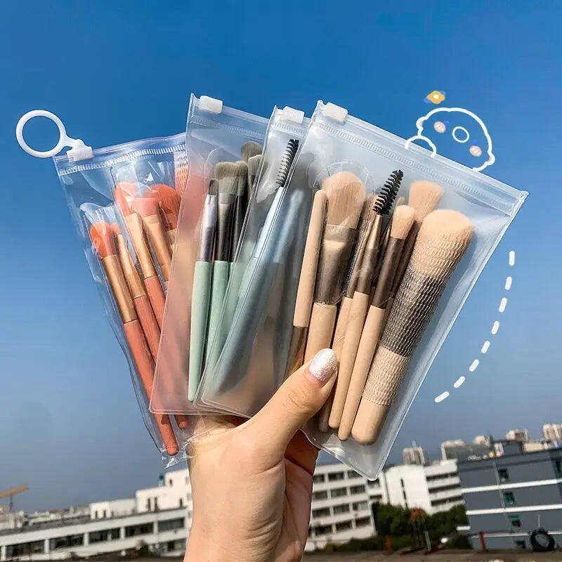 Makeup Brush Set 8Pcs Makeup Concealer Brush Blush Loose Powder Brush Eye Shadow Highlighter Foundation Brush Beauty Tools