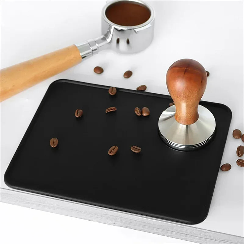 Coffee Tamper Mat Tamping Anti-skid Corner Edge Pad Office Bar Household Silicone Espresso Tamping Mat Barista Accessories