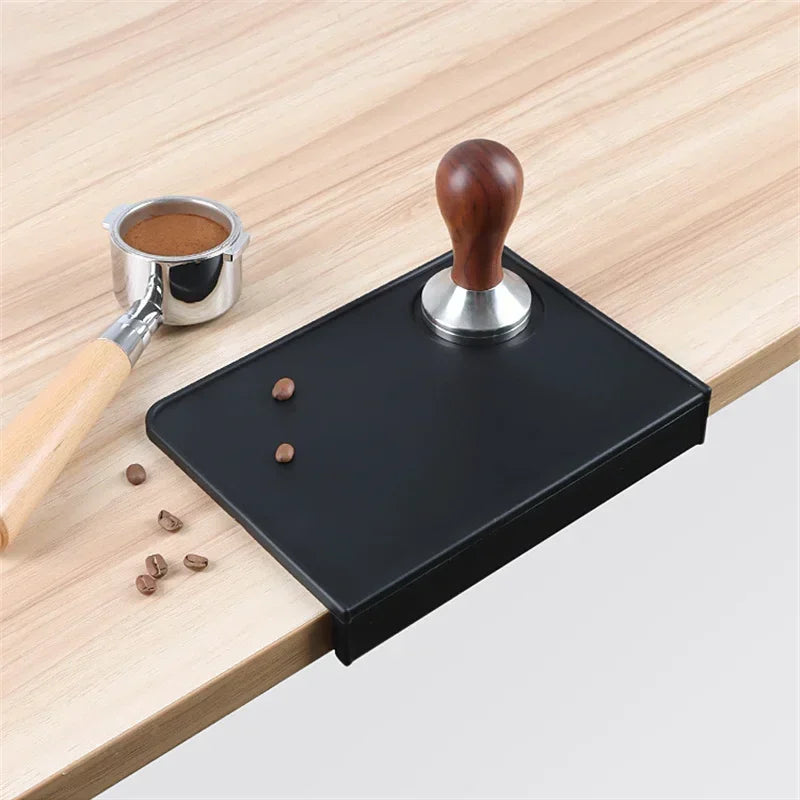 Coffee Tamper Mat Tamping Anti-skid Corner Edge Pad Office Bar Household Silicone Espresso Tamping Mat Barista Accessories