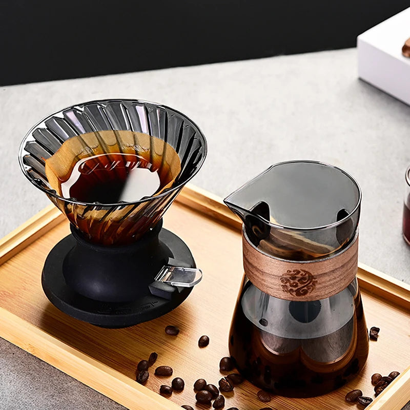 Immersion Coffee Dripper Switch Pour Over Dripper Immersion Dripper Switch Coffee Maker Glass Coffee Filters Set