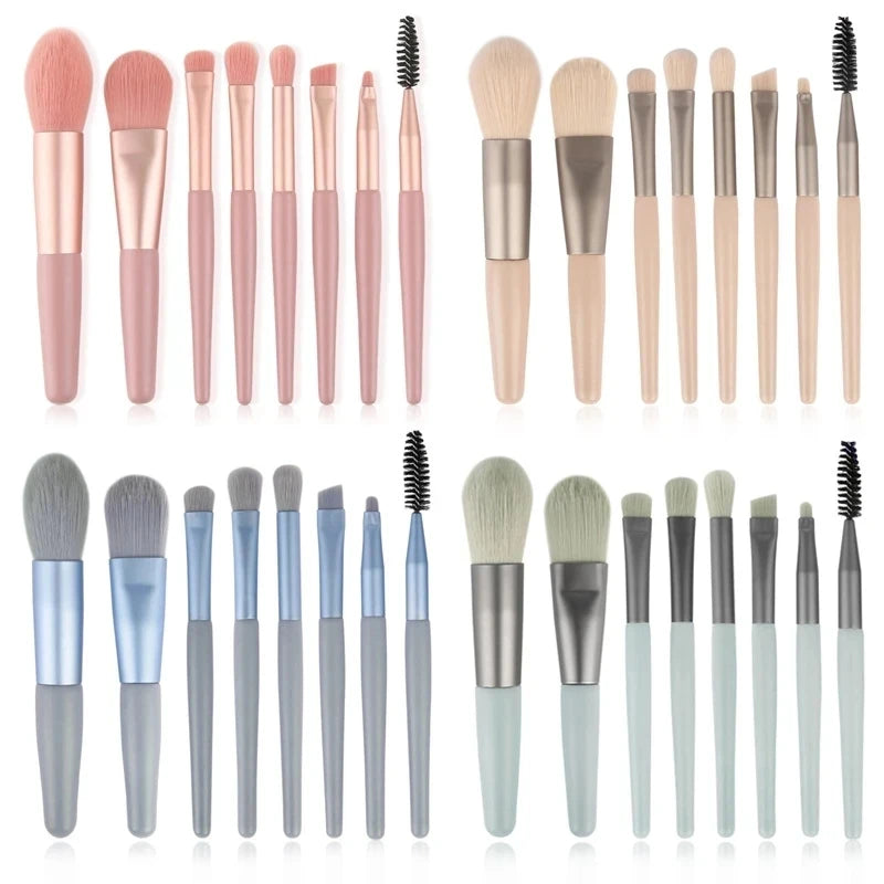 Makeup Brush Set 8Pcs Makeup Concealer Brush Blush Loose Powder Brush Eye Shadow Highlighter Foundation Brush Beauty Tools