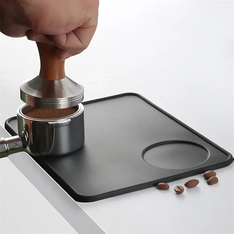 Coffee Tamper Mat Tamping Anti-skid Corner Edge Pad Office Bar Household Silicone Espresso Tamping Mat Barista Accessories